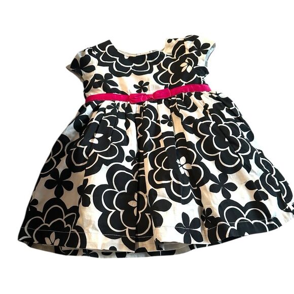 Carters floral black and white dress with a petticoat. Good condition. - Picture 2 of 4